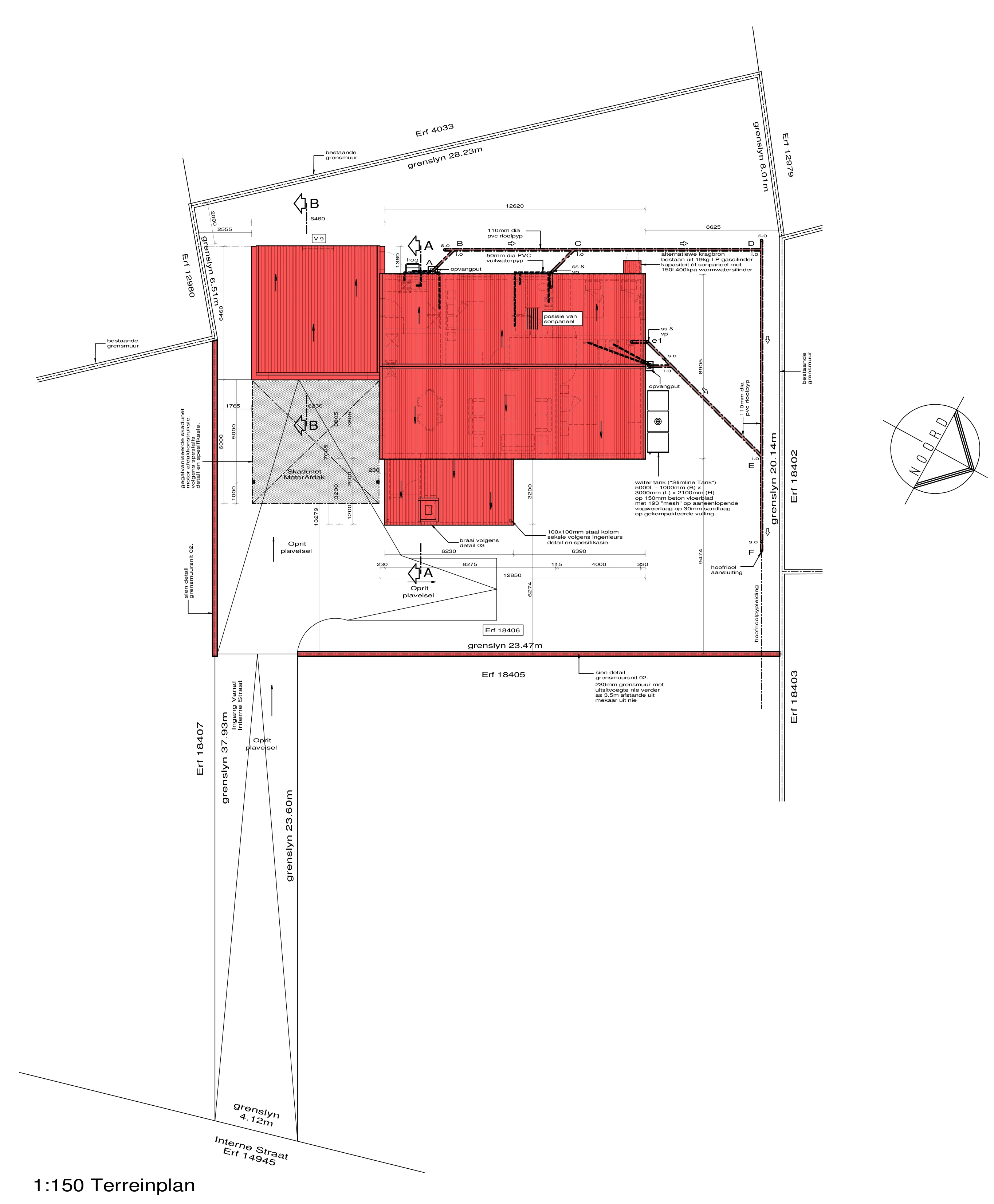 Site-plan extract for Erf 18406