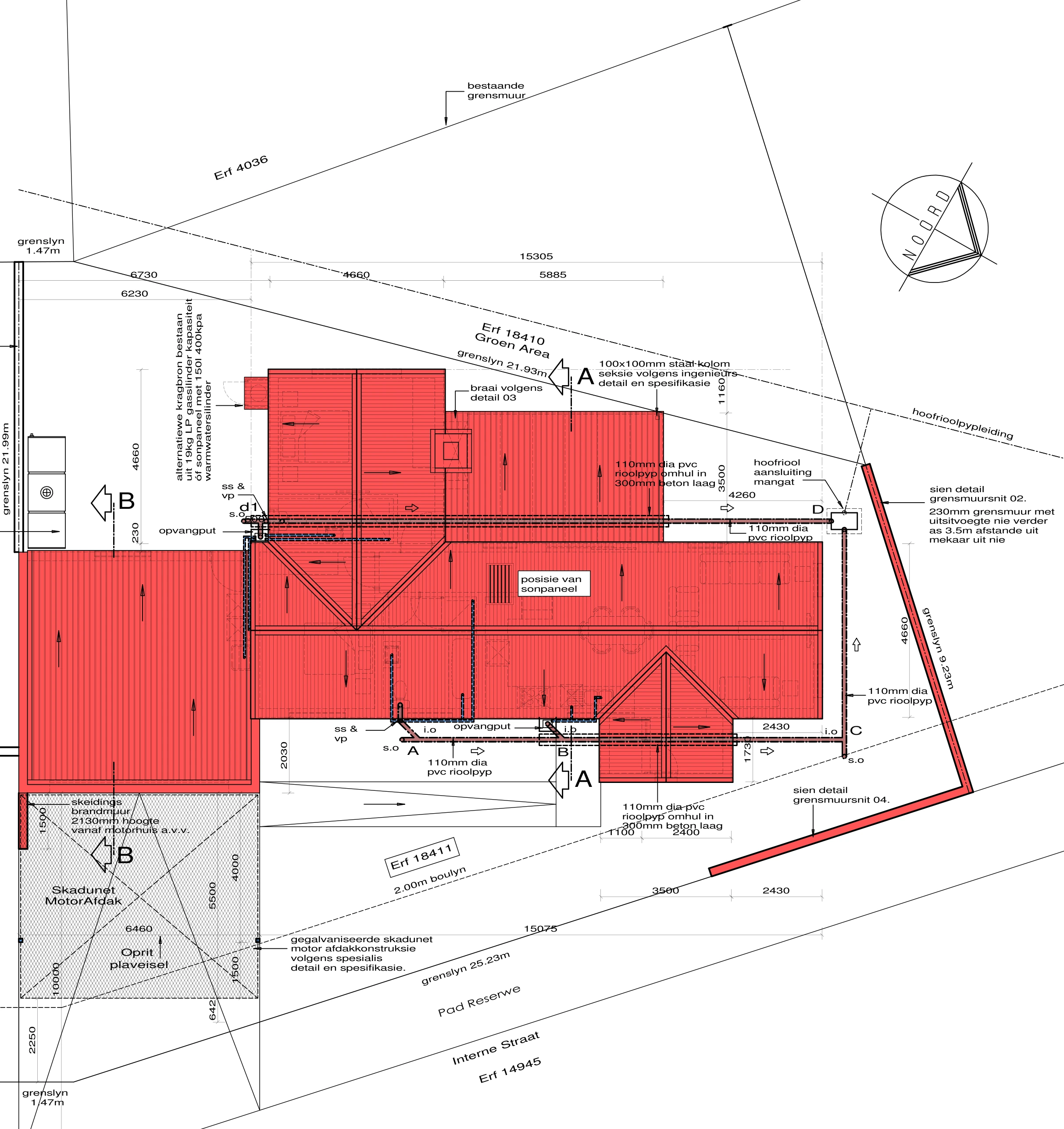 Site-plan extract for Erf 18411