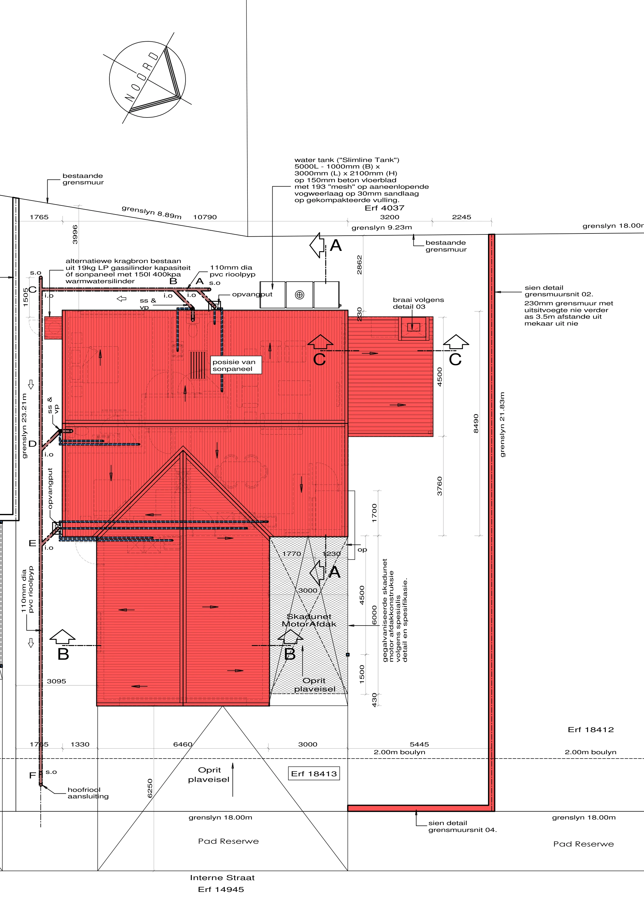 Site-plan extract for Erf 18413